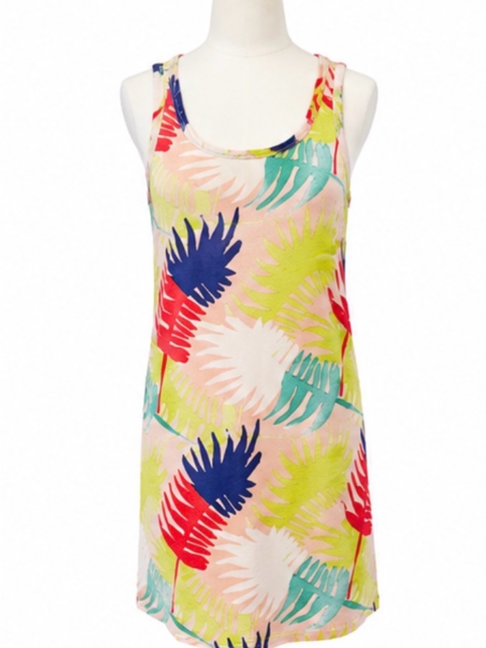 Marine Layer Tropical Palm Print Sleeveless Shift Dress Size S Multicolor